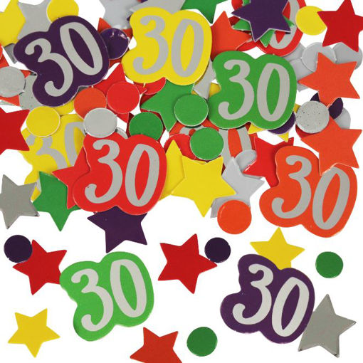 Picture of 30TH BIRTHDAY PAPER CONFETTI MULTI-COLOURED